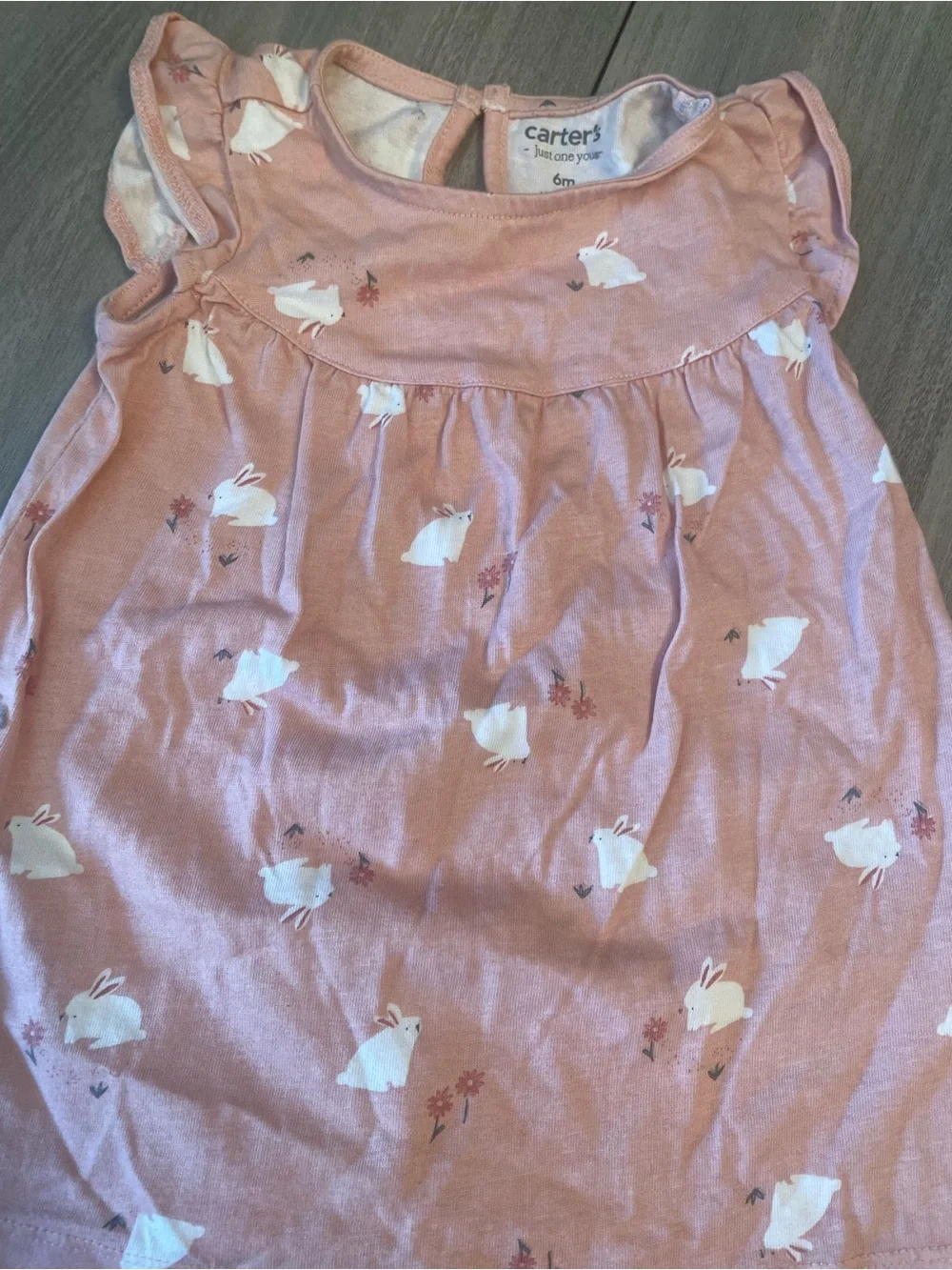 Carter's Baby Girls Pink Bunny Dress and Bloomer Set 6 months
